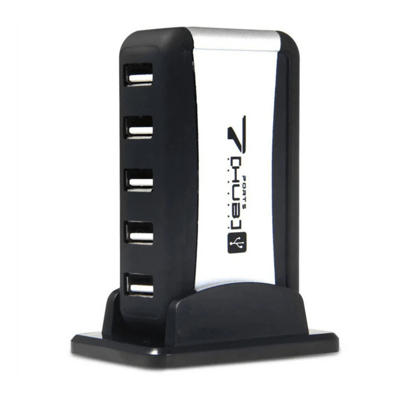 1 шт. прочный 7 Порты и разъёмы Hi-Скорость USB 2 0 концентратор 5V Портативный мини