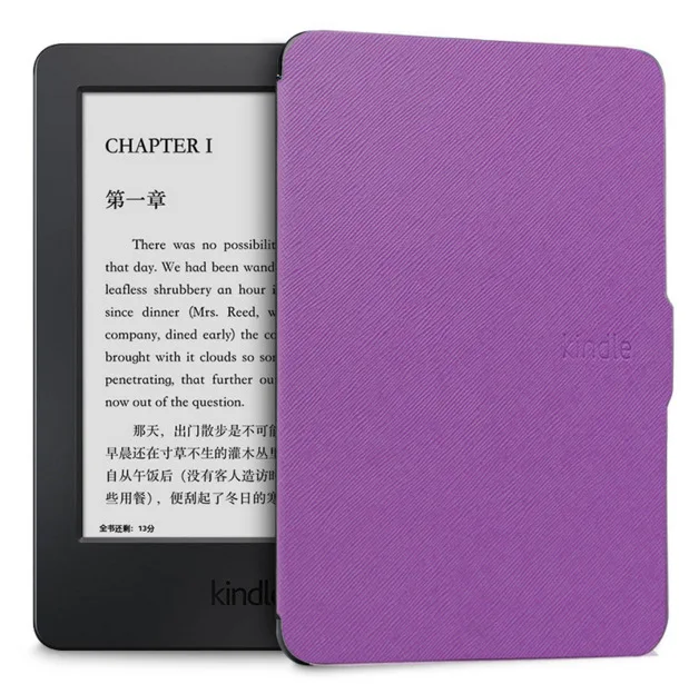 Purple Чехол для amazon kindle paperwhite 1/2/3, ультра тонкий чехол для планшета, 6 дюймов, чехол со сном - Цвет: Purple