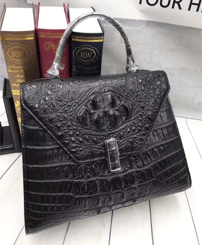 Luxury Famous Brand Exotic Crocodile Leather Ladies Designers Handbags  Chain Shoulder Bag For Women - AliExpress