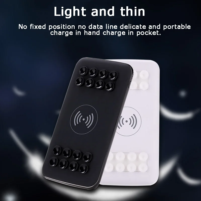 

New Hot Selling Wireless Charging Power Bank 15000mAh Powerful Suction Cup Dual USB Output Portable Charger External Battery
