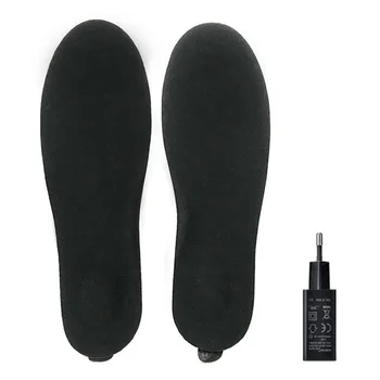 

1pair Thermal Remote Control Winter Warm Soft Lint Outdoor Sports Hiking Camping Mat USB Charging Electric Heated Insole Foot