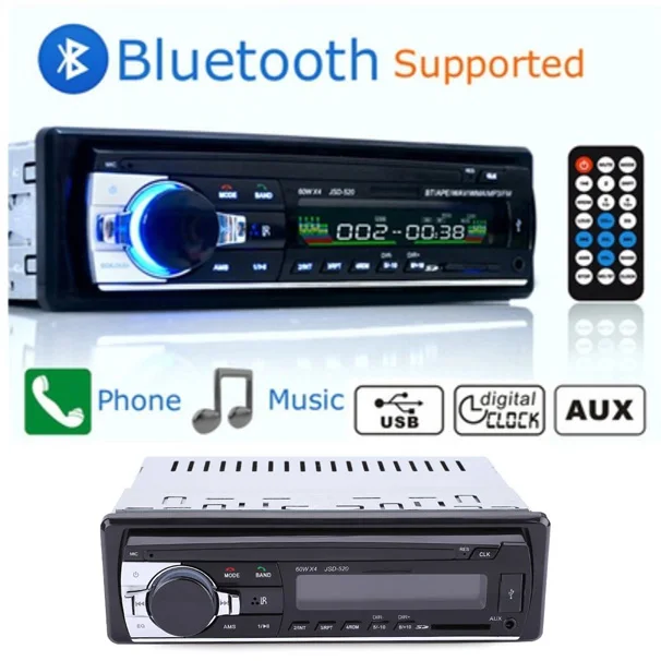 Автомобильный Mp3 радио плеер Автомобильный Bluetooth MP3 Премиум JSD-520 JSD-520 3 дюйма 2,0 универсальный