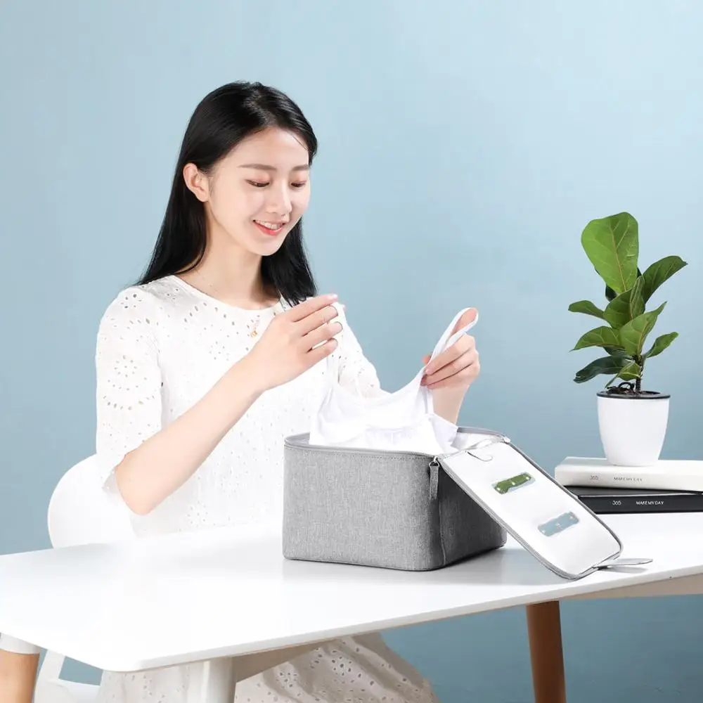  Xiaomi mijia Deodorization Box LED UV Portable Light Negative Ion Sterilization Box Storage Bag Car