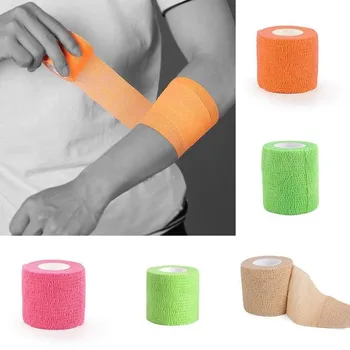 5Cm X 450Cm Athletic Wrap Tape Zelfklevende Elastische Bandage Hansaplast Sport Protector Knie Vinger Enkel Palm Schouder