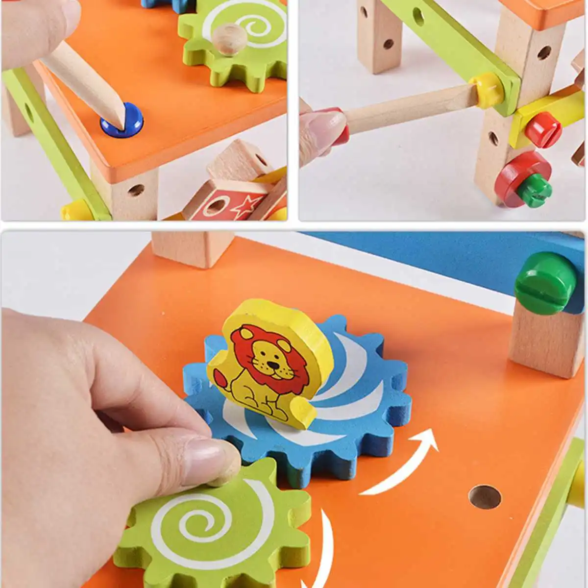 Многофункциональная комбинированная игрушка для разборки гаек, обучающая игрушка для детей, сделай сам, деревянный стул, строительные блоки, детская игрушка, подарок