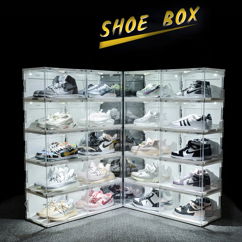 Clear shoe box wall display Clearance