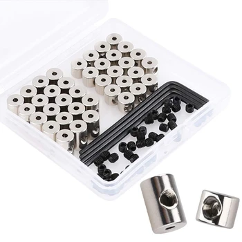 

40PCS Locking Pin Backs, Metal Pin Keepers, Locking Clasp Pin Backs Replacement with Wrench & Storage Case (Two Sizes, Silver)
