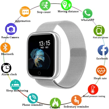 

2020 New Men Women Smart Watch Bluetooth Sports Watch Heart Rate Pressure Sleep Monitor Blood Pressure Passometer Alarm Clock