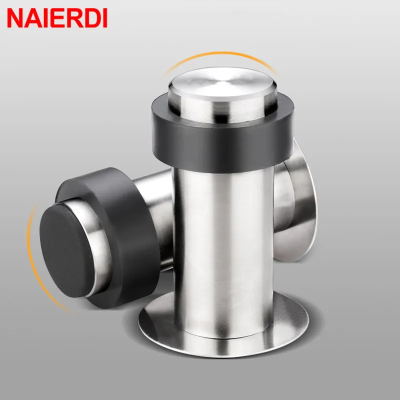 Stainless Steel Door Stops Rubber Door Protective Pad Stopper Wall Protector Anti-collision Holder Heavy Duty silicone door stopper door stopper bumpers door stopper silicone rubber bumpers