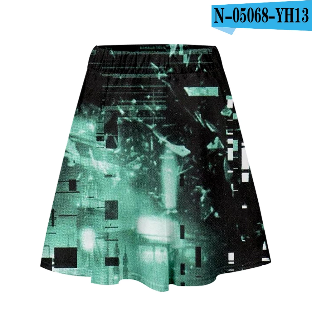 Psycho-Pass юбка с объемным узором Харадзюку лето мультфильм Высокая талия юбка Kawaii эксклюзивная Популярная Женская 3D короткая юбка XS-2XL - Цвет: 4