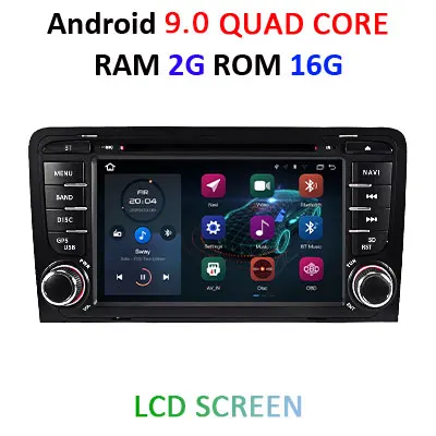 Ips DSP 4G 64G Android 9,0 автомобильный DVD gps для Audi A3 8P 2003-2012 S3 2006-2012 RS3 Sportback 2011 мультимедийный плеер стерео радио - Цвет: 9.0 2G 16G LCD