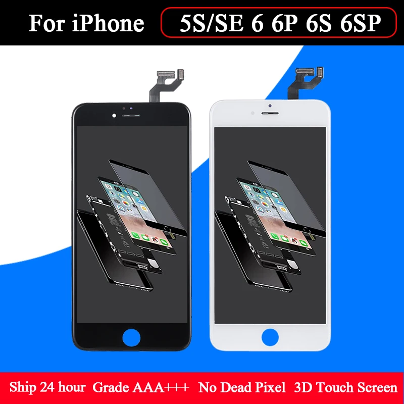 

For iPhone 5S 6 6S 6Plus 6S Plus LCD AAAA Grade With Perfect 3D Touch Screen Digitizer Assembly For iPhone 6S Display Pantalla 6