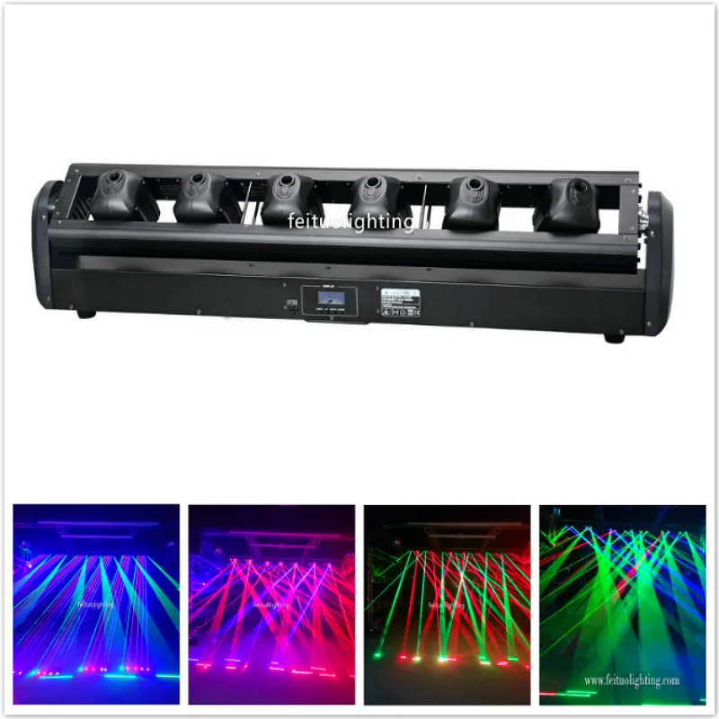 Лидер продаж лазерный светильник 6 Вт RGB Полноцветный движущийся DMX 14/35 каналов