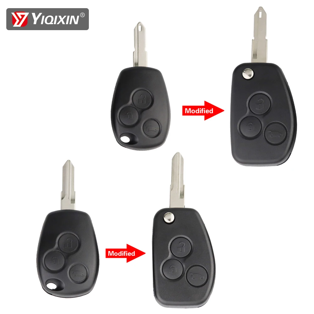 

YIQIXIN 3 Buttons Folding Flip Remote Car Key Shell For Renault Megane 2 Dacia Trafic Vivaro Primastar Movano Kangoo 2 Clio 3