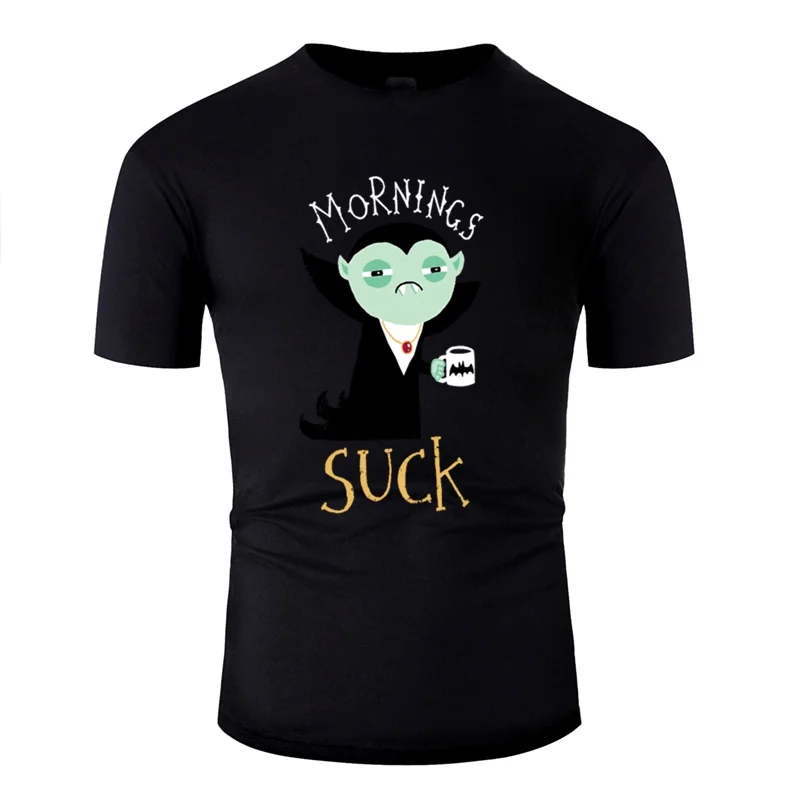 Мужская футболка с надписью «Create Mornings Suck», хлопковая Футболка с круглым вырезом для мужчин, уличная одежда с коротким рукавом, топы в стиле хип-хоп
