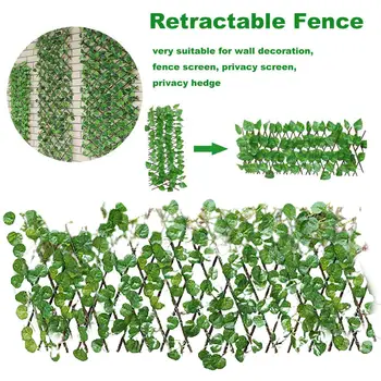 

2020 Green Plants Decorative Simulation Artificial Garden Decor Hedge Fence Leaves Wall Decor Artificial Plants Home Decorations