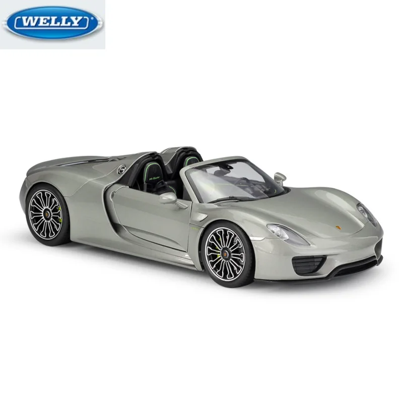 

WELLY 1:18 PORSCHE Porsche 918 Spyder Sports Car Simulation Alloy Car Model Collection Gift Toy Decoration