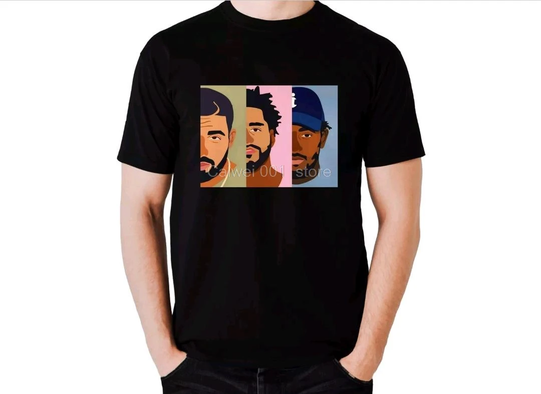 Drake J Cole Kendrick Lamar T Shirt Men Fashion Hip Hop Punk Style Print tshirt |