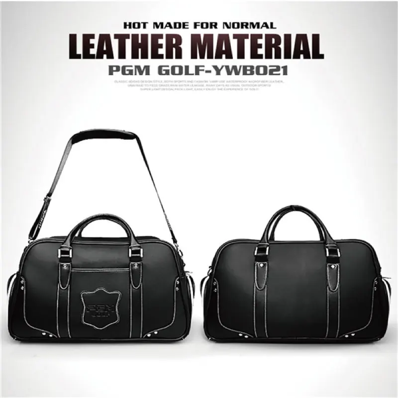 1 pcs Golf Clothing Bag PGM men's motion portable bag Built-in shoes bag Large Capacity Leather YWB021