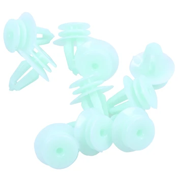 

10x Interior Door Panel Card Trim Fastener Retainer Clips Mint Green For Skoda Fabia