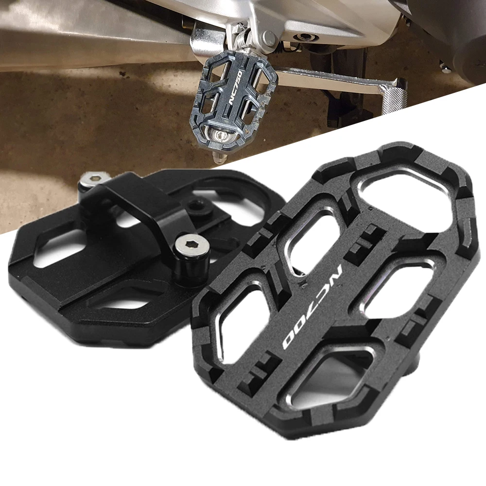

REALZION Motorcycle Billet Wide Footrest Rest Footpegs Pedal Foot Pegs For HONDA NC700X NX700S 2012-2014 NC750X NC750S 2014-2018