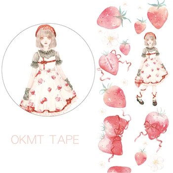 

washi tape kawaii Girl Strawberry Decoration Sticker stickers scrapbooking stationery masking