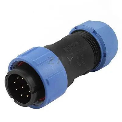 

AC 500V/5A 9P Pins Male Plug Waterproof IP68 Cable Gland Aviation Connector