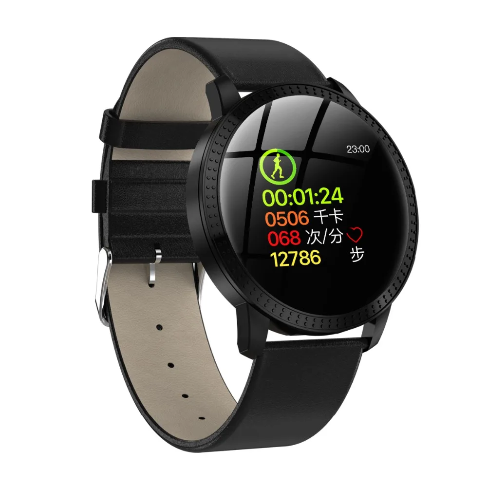 

696 CF18 Smart Watch OLED Color Screen Smartwatch Fashion Fitness Tracker Heart Rate Blood Pressure Monitor For Men Women