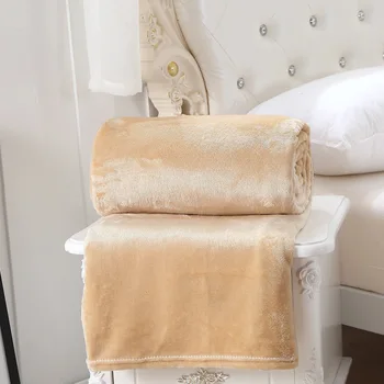 

Comfortable Pure Color Coral Fleece Blanket Double-sided Fleece Blanket Sheet Flannel Blanket Office Car Blanket Home Textile