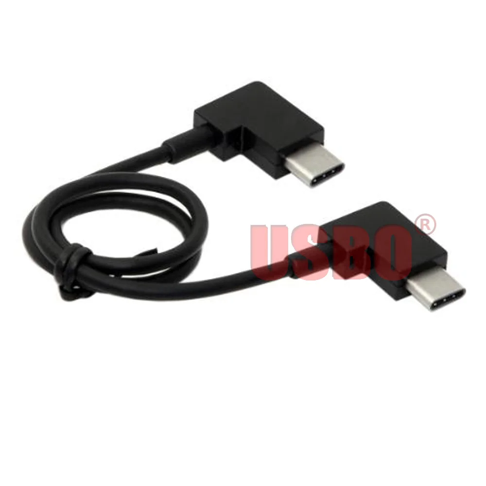 Высококачественный двойной 90 градусный коленчатый кабель FPV черный 0 3 м USB3.1 Type C