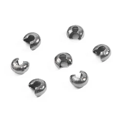 Assorted Sizes Plated Alloy Crimp Bead Covers - 100pcs Jewelry Making Accessories - 5mm (Plating gun black)