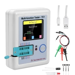 Testeur de Transistor lcr lcr tc1, 1 ensemble, testeur de Transistor lcr tc1, écran de 1.8 pouces, testeur de Transistor tft multifonction 
