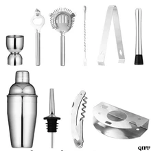 Набор шейкеров для коктейлей-полный набор из 12 предметов из высококачественной нержавеющей стали