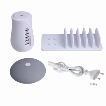 

Multi-function in one 5-port USB Charging Station QC 3.0 Quick Mushroom Night Lamp Charger for Mobile Phone and Tablet