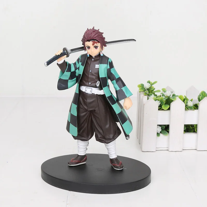 16 см аниме демон убийца Kimetsu no Yaiba Kamado Tanjirou Kamado Nezuko ПВХ фигурка модель воина Фигурки игрушки подарки - Цвет: Tanjirou no box