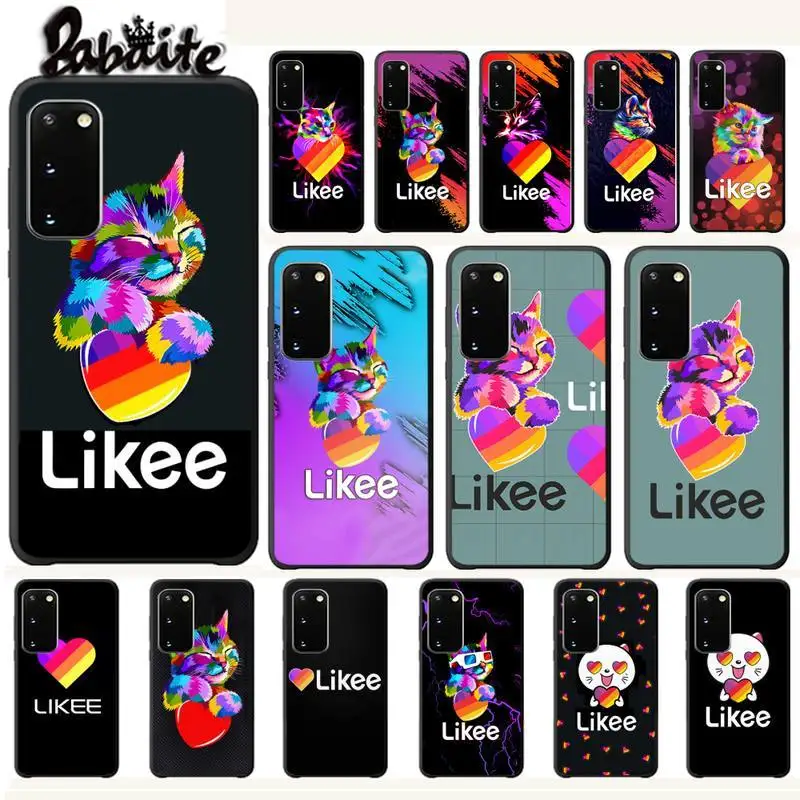 Likee Funny Cat Bear Love Heart Роскошный чехол для телефона Samsung Galaxy S9 S10 S20 Plus Note8 Note9 Note10 A80 |
