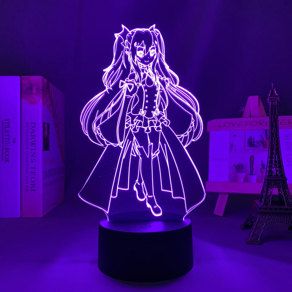 

Аниме светодиодный светильник сераф конца Shinoa Hiragi фигурка для спальни декоративный светильник подарок на день рождения манга лампа сераф конца