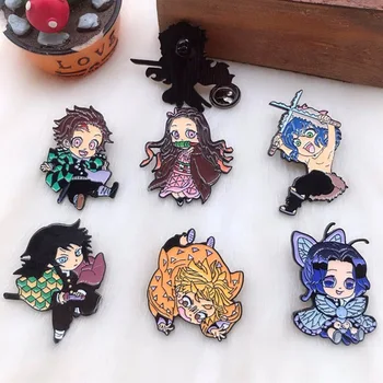 

Anime Demon Slayer: Kimetsu No Yaiba Kamado Tanjirou Pin Button Brooch Denim Shirts Hat Badges