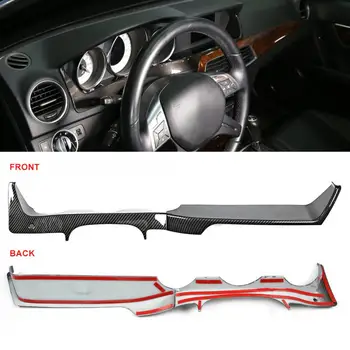 

2pcs Dashboard Trim Strip Carbon Fiber Style Fits for Mercedes Benz C Class W204 2011 2012 2013 2014