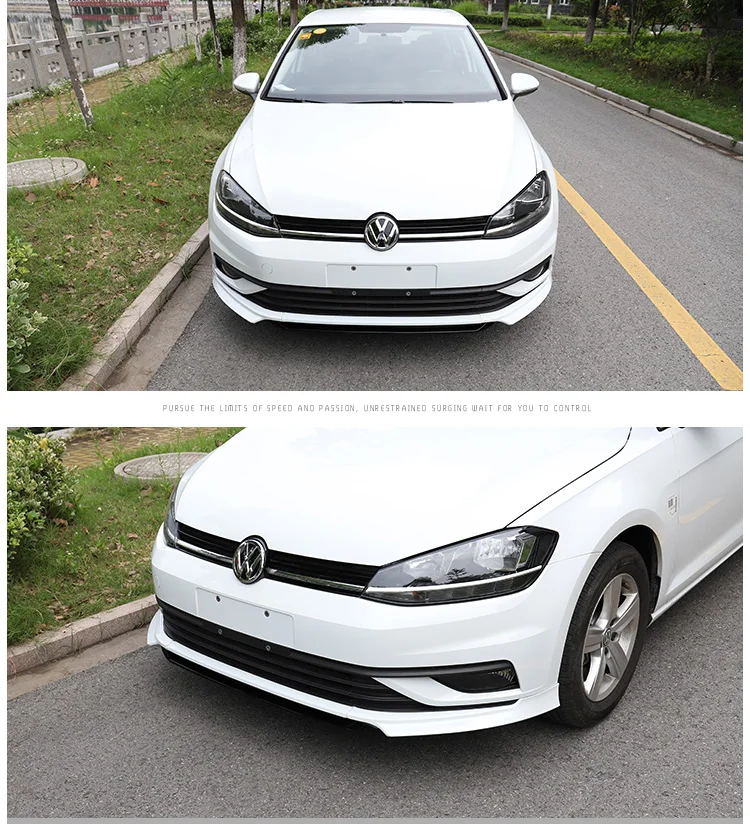 Защита для переднего бампера Volkswagen Golf 7 защитный диффузор 2018 новый комплект