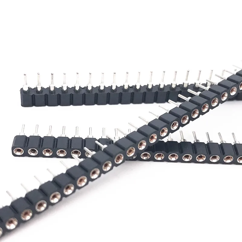 10 sztuk 1x40P 2.54mm okrągły otwór kobieta nagłówek cyny jeden rząd 40Pin 0.1