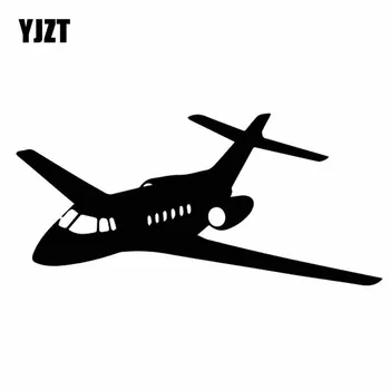

YJZT 15.2CM*7.1CM Simple Aeroplane Decorative Pattern Aircraft Shadow Vinyl Decal Car Sticker Nice Black/Silver C27-1154