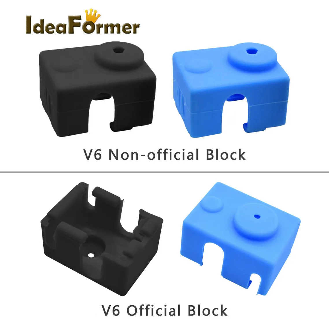 3D printer Heat block/silicone sleeve/heat block+silicone cover combination set. 