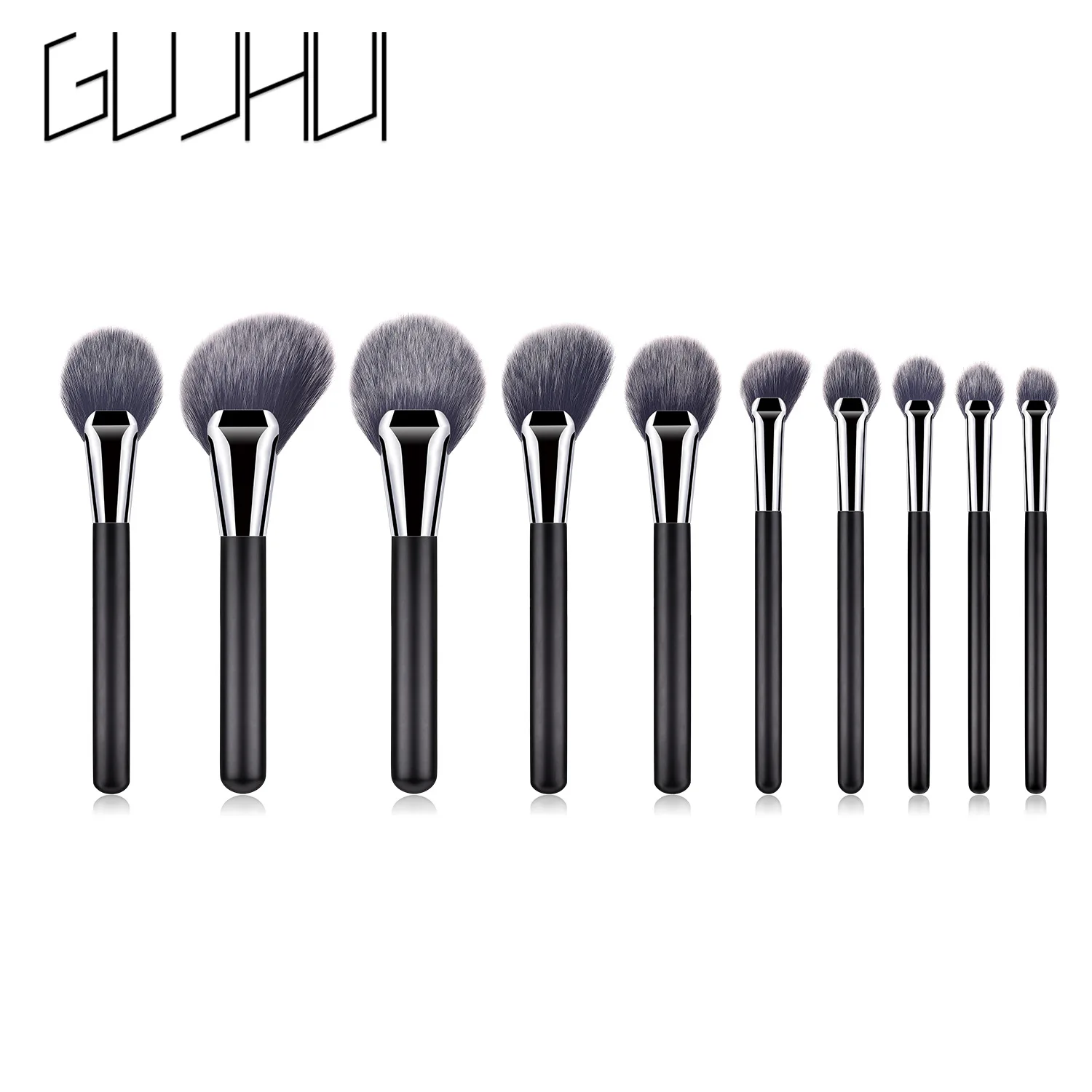 

10 Cosmetic Brushing Cosmetic Tools Cosmetic Fan-shaped New Set Brushing Hot Selling Exclusive Patents