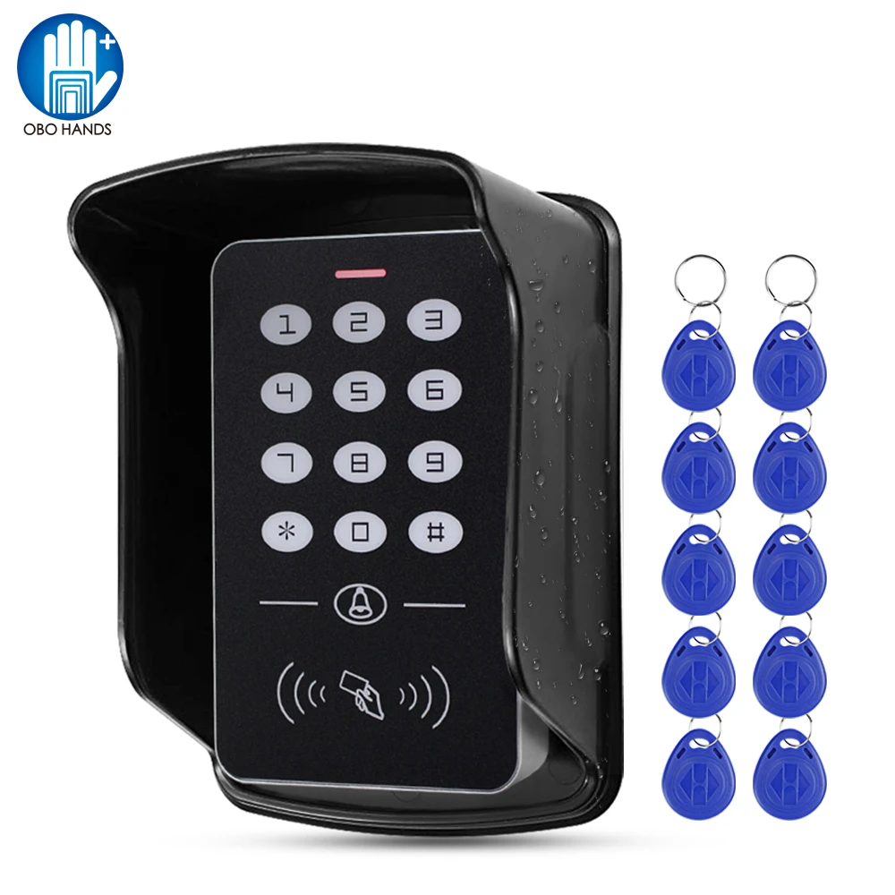 Obo Standalone Access Control Keypad Rfid Keyboard System Waterproof  Outdoor Cover 125khz Controller Card Reader 10pcs Keyfobs - Access Control  Keypad - AliExpress