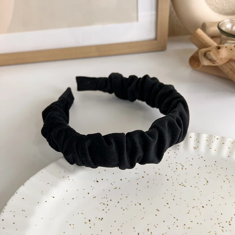 banana hair clips Black Winter Autumn Women Wide Hairband Padded Pearl Cross Fashion Headband Girls Headwear Korean Hair Hoop Bands Accessories hair clips for long hair Hair Accessories