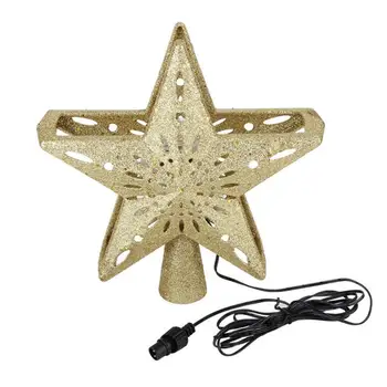 

Snowflake Projection Lamp Unique Lit Christmas Tree Topper Light Party Top Gold Decorations Lamp LED Star Projection Snowfl C0G3