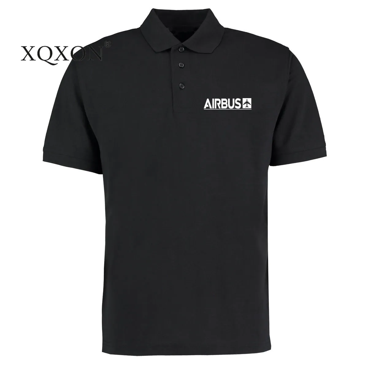 XQXON- новые мужские рубашки поло с принтом Airbus летние хлопковые мужские рубашки поло High-quality Высококачественная Мужская одежда P12
