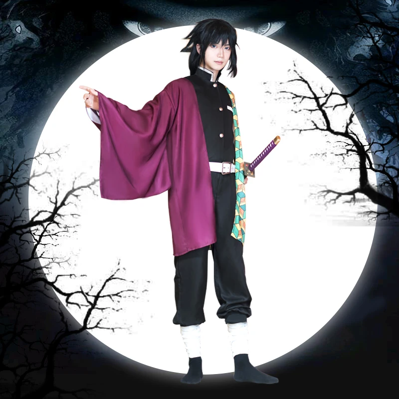 Аниме демон убийца Kimetsu no Yaiba Kamado Nezuko Tomioka Giyuu кимоно униформа Косплей Костюм Хэллоуин наряд