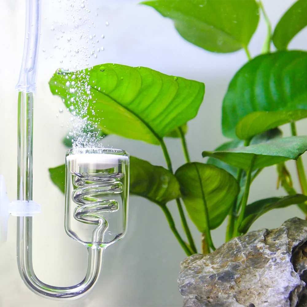 SENZEAL Диффузор CO2 спиральное стекло система диффузор с контрольным клапаном и